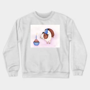 Guinea Pig and Birthday Cake Crewneck Sweatshirt